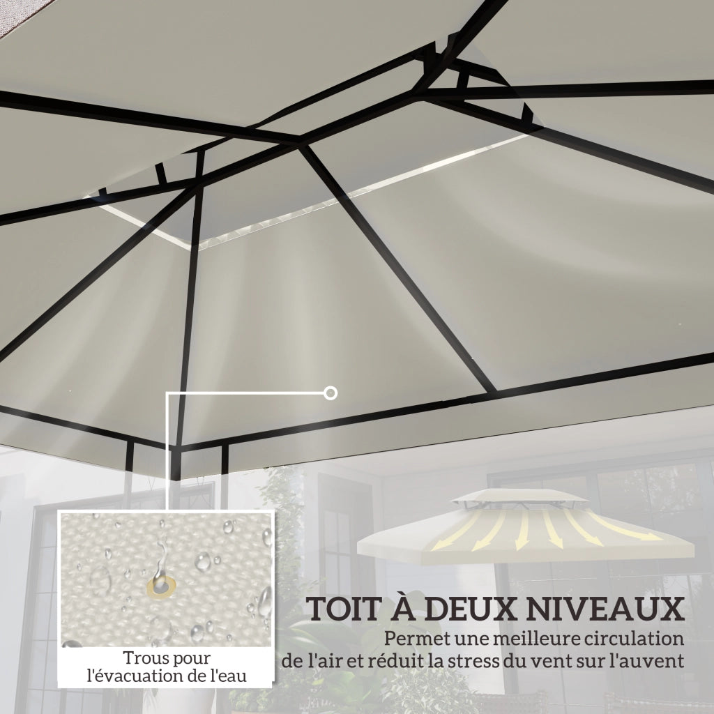 Tenda da Giardino ¨C Zephmum ¨C Grigio 3x4 m