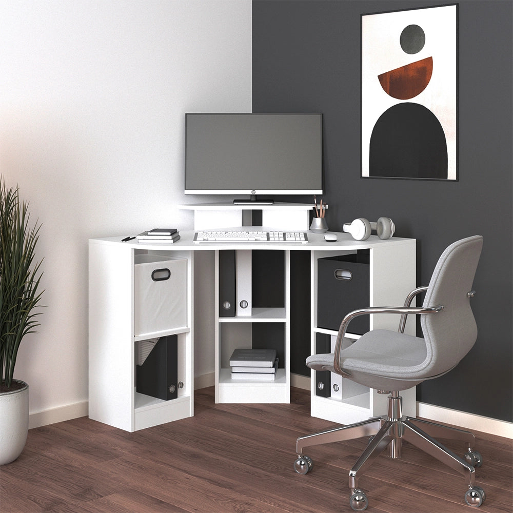 Vicco Scrivania angolare Bianco 94 x 94 cm