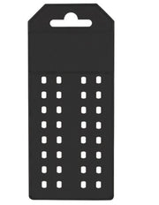 ESPOSITORE IN POLIPROPILENE mm 124 x 46 x 2 col. nero- 10 pezzi  - ARTPLAST