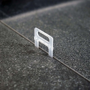 Set per livellamento piastrelle 300 linguette 1,0mm e 1 pinza per posa pavimenti