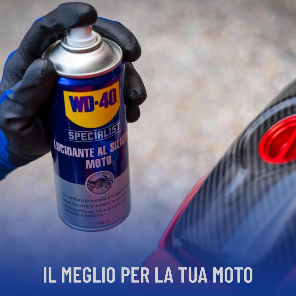 WD40 Specialist Moto Spray Lucidante al Silicone 400 ml Spray WD40