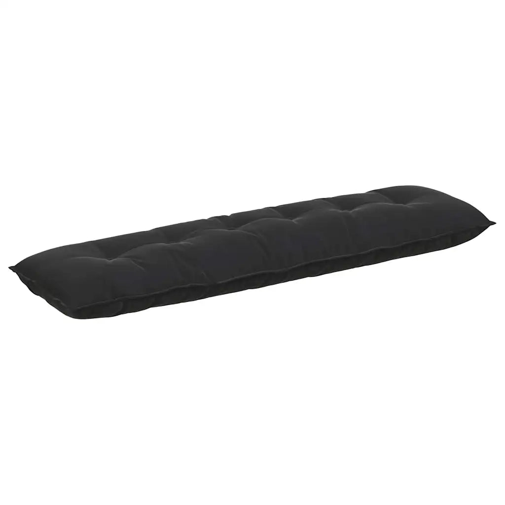 Cuscino per Schiena Nero 180 x 50 cm Tessuto in Cords