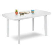 Greggs, Tavolo da Esterno 6 Posti Made in Italy, 137x85x72h cm Bianco