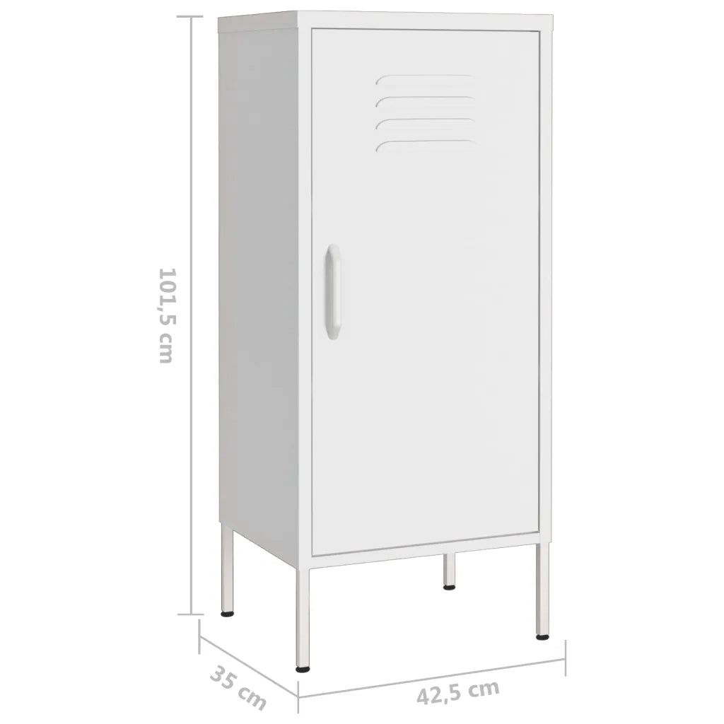 Armadietto Bianco 42,5x35x101,5 cm in Acciaio 336197