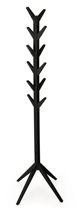 Appendiabiti 60x60x169 cm Daiki in Legno Nero