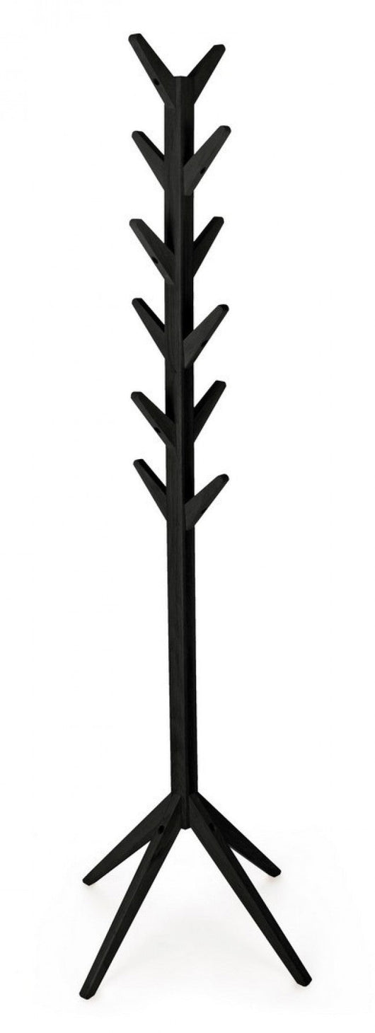Appendiabiti 60x60x169 cm Daiki in Legno Nero