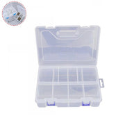 SCATOLA PLASTICA CONTENITORE GIOIELLI PERLINE UTENSILI VITI VARI SCOMPARTI 68519