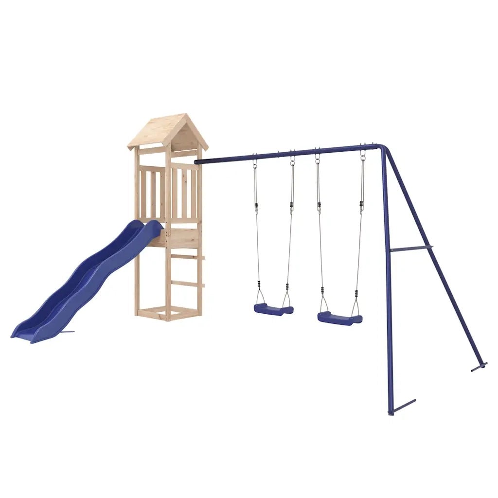 Set da Gioco da Esterno in Legno Massello di Pino CFW2144716