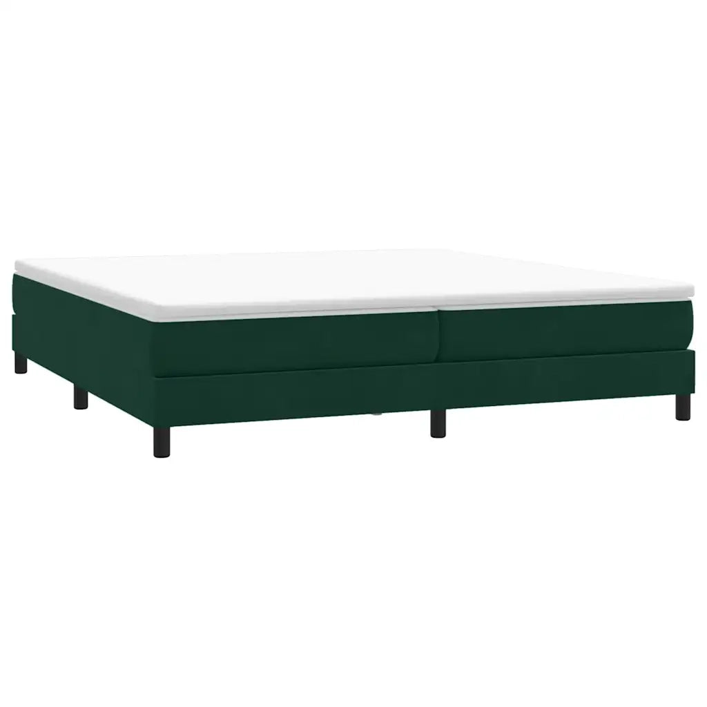 Letto a Molle senza Materasso Verde Scuro 200x210 cm Velluto 3315846
