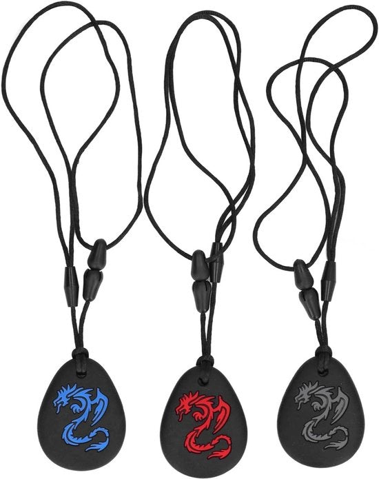 Trovatore per bambini 3 pezzi collana per bambino silicone raffreddabile per cuscino da masticare giocattolo per bambini da 0-3 anni.