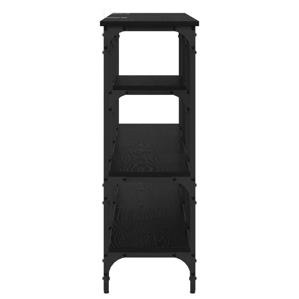 Tavolo consolle Rovere nero 160 x 29 x 80 cm Legno multistrato 883558