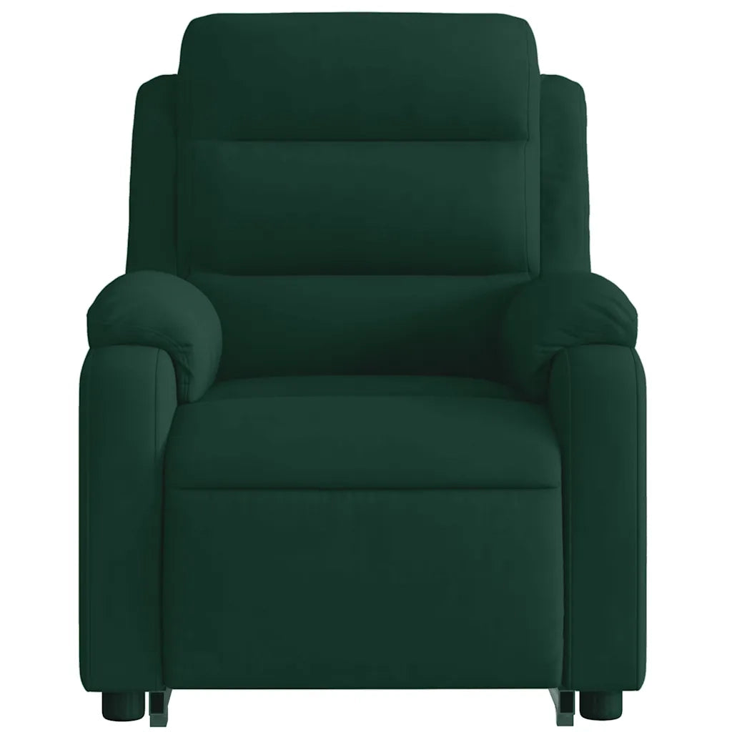 Poltrona Alzapersona Massaggiante Elettrica Verde Scuro Velluto 3205127
