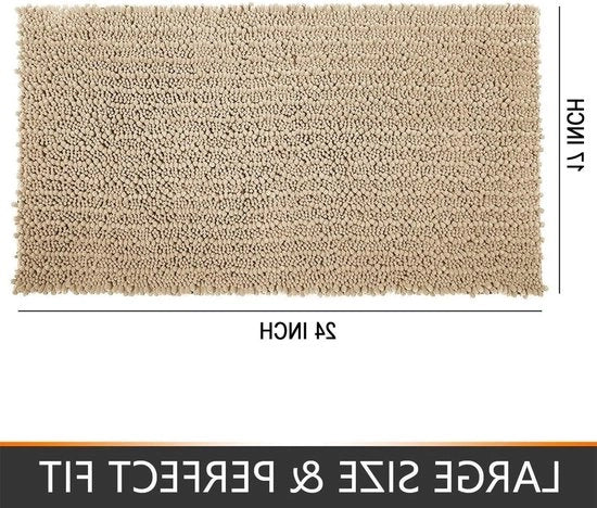 Piumino Microfibra Chenille Zoppa 60x40cm | Assorbente, Antiscivolo e Accogliente | Adatto per Bagno e Camera da Letto | Cachi