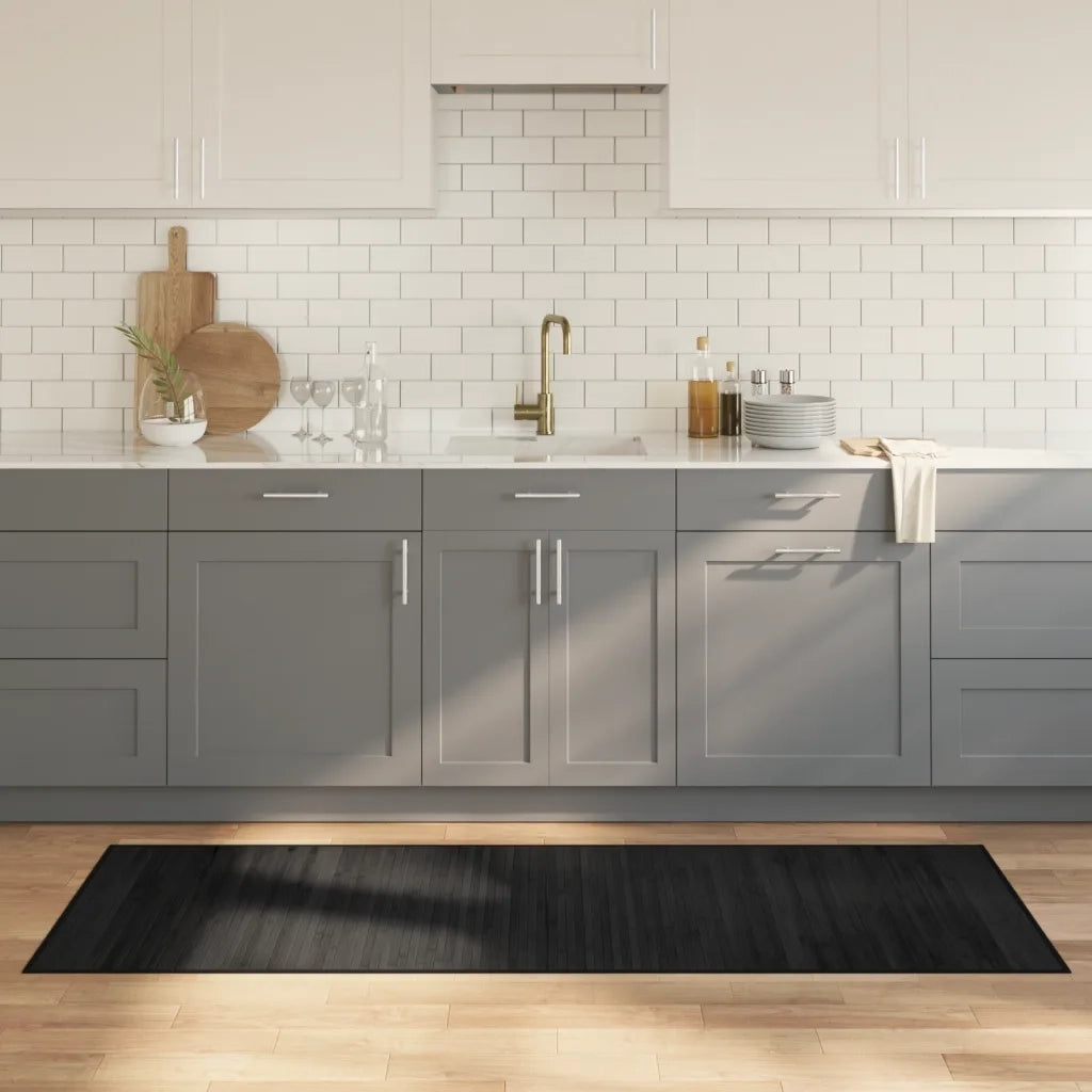 Tappeto Rettangolare Nero 70x200 cm in BambÃ¹