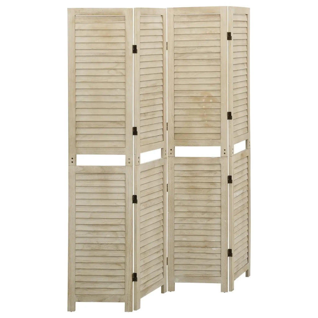 Divisorio a 4 Pannelli 140 x 165 cm Legno Massello di Paulownia cod mxl 68558