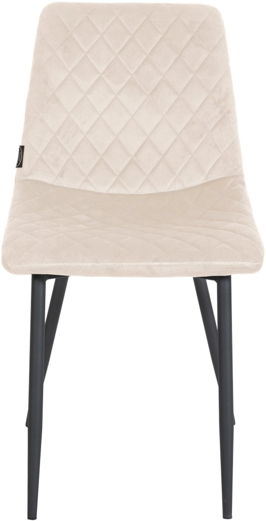 Sedia da pranzo Telde Velvet crema