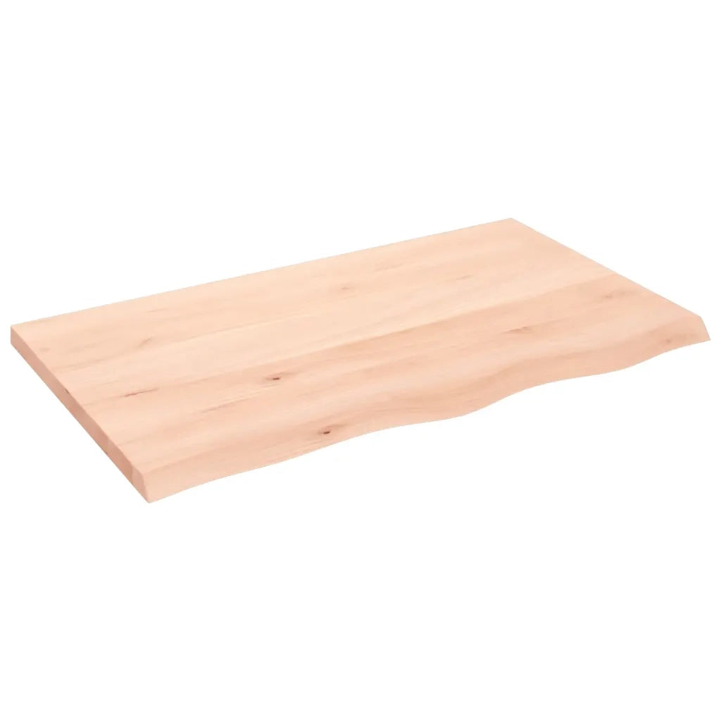 Piano per Tavolo 100x60x(2-4)cm in Rovere Massello Non Trattatocod mxl 120732
