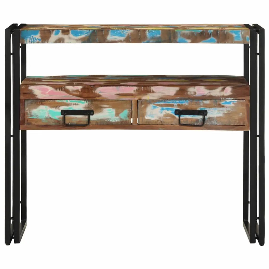 Tavolo consolle 90 x 33 x 75 cm Legno Recuperato Massello 4102744