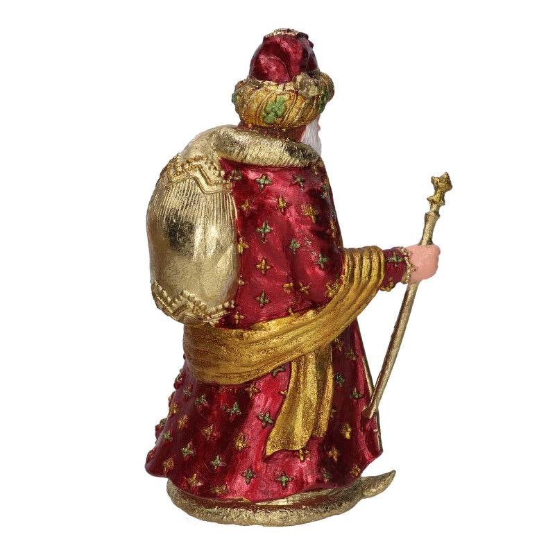 Babbo natale resina rosso cm 12x10h20