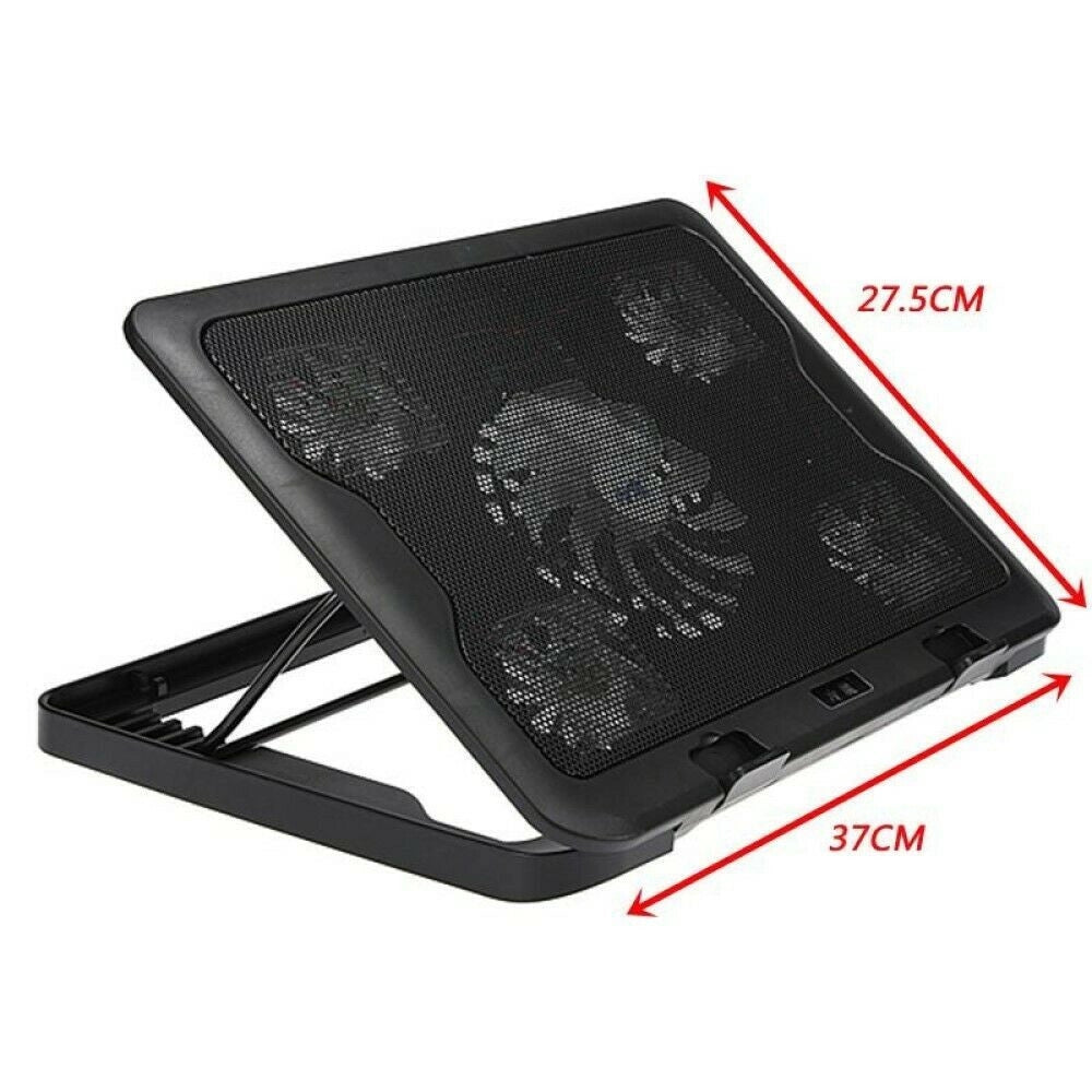 Trade Shop - Base Supporto Raffreddamento Per Notebook Pc Portatile 5 Ventole Usb Sy-c5 -