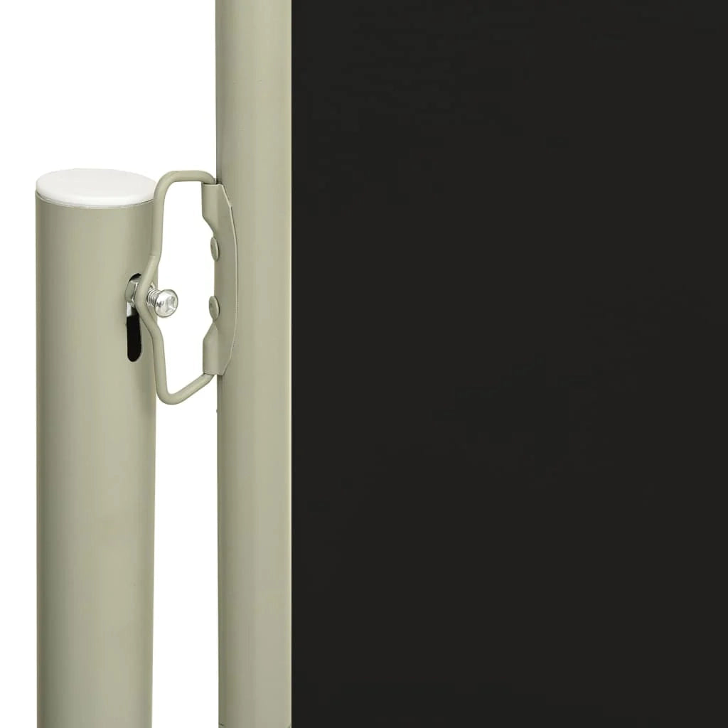 Tenda da sole laterale retrattile/schermo protettivo per patio giardino terrazza balcone 180 x 600 cm nero 02_0007346