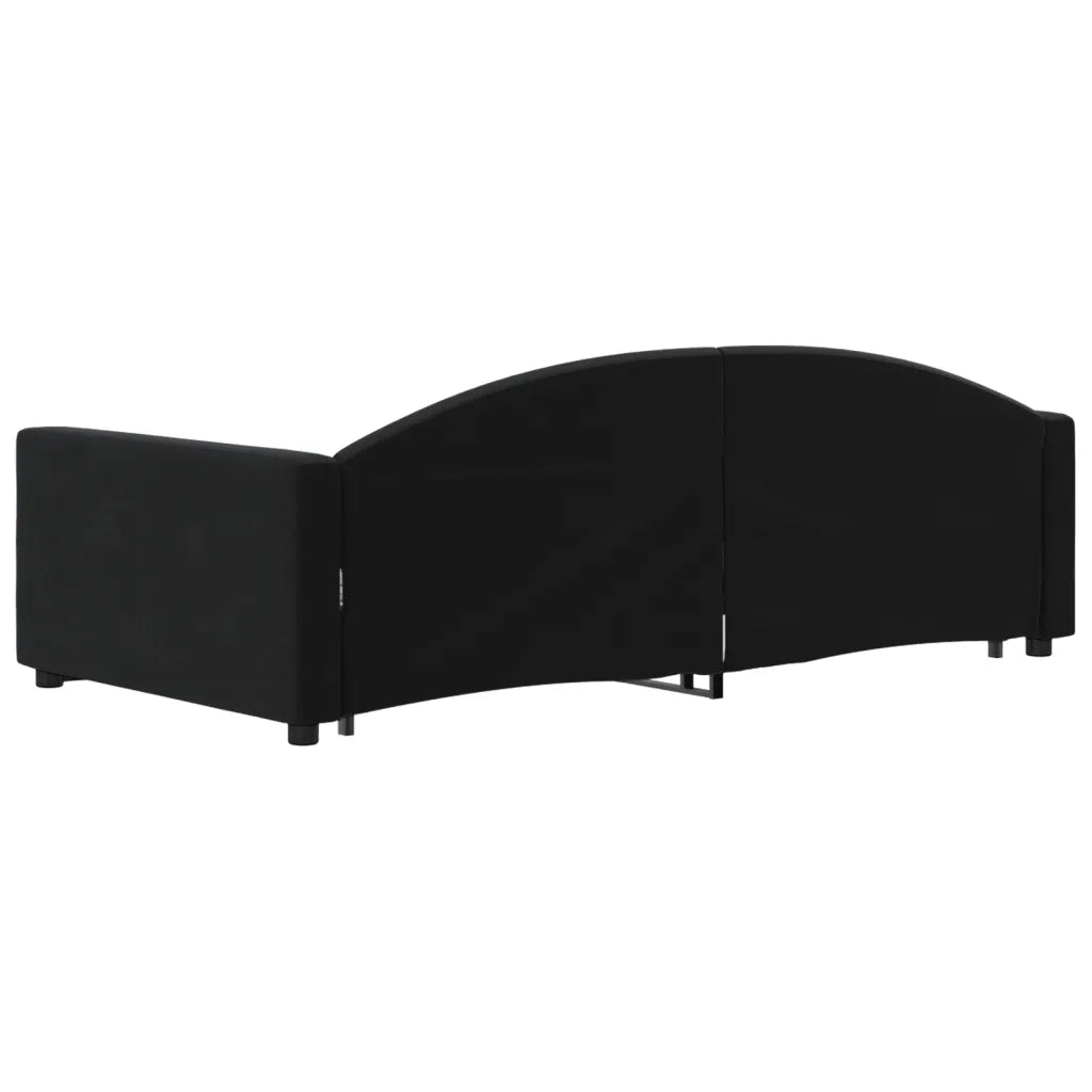 Divano letto | Sof¨¤ letto | Letto singolo Estraibile Nero 100x200 cm in Velluto