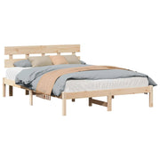 Struttura del letto Marrone 140 x 200 cm Legno massello di pino 872161