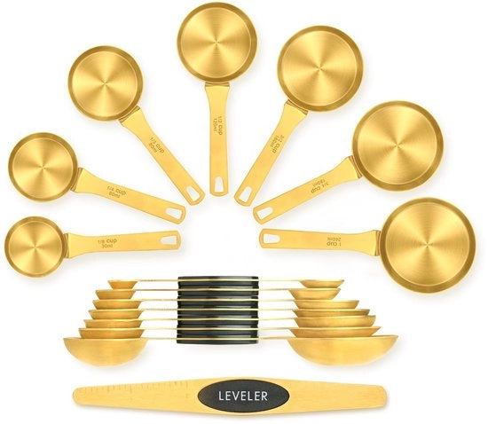 Set di 15 Mezzalune Magnetiche in Acciaio Inossidabile - Precisione Naufragante - Per Cucina e Cottura - Per Ingredienti Saldi e Fluidi - Bilancia da Cucina