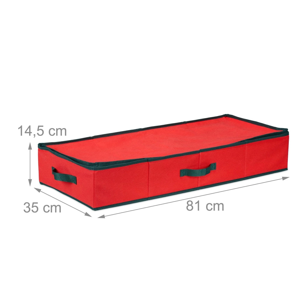 Organizer per la conservazione di rotoli di carta da regalo sotto il letto 60 x 30 x 30 cm con pratiche tasche in tessuto grigio 13_0016256