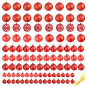 Set Palline di Natale 100 pz 3/4/6 cm Rosse CFW7708123