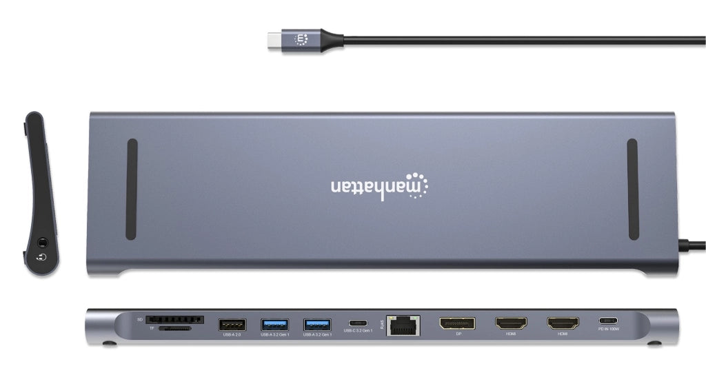 Docking Station USB-C 12-in-1 4K Triplo Monitor con MST