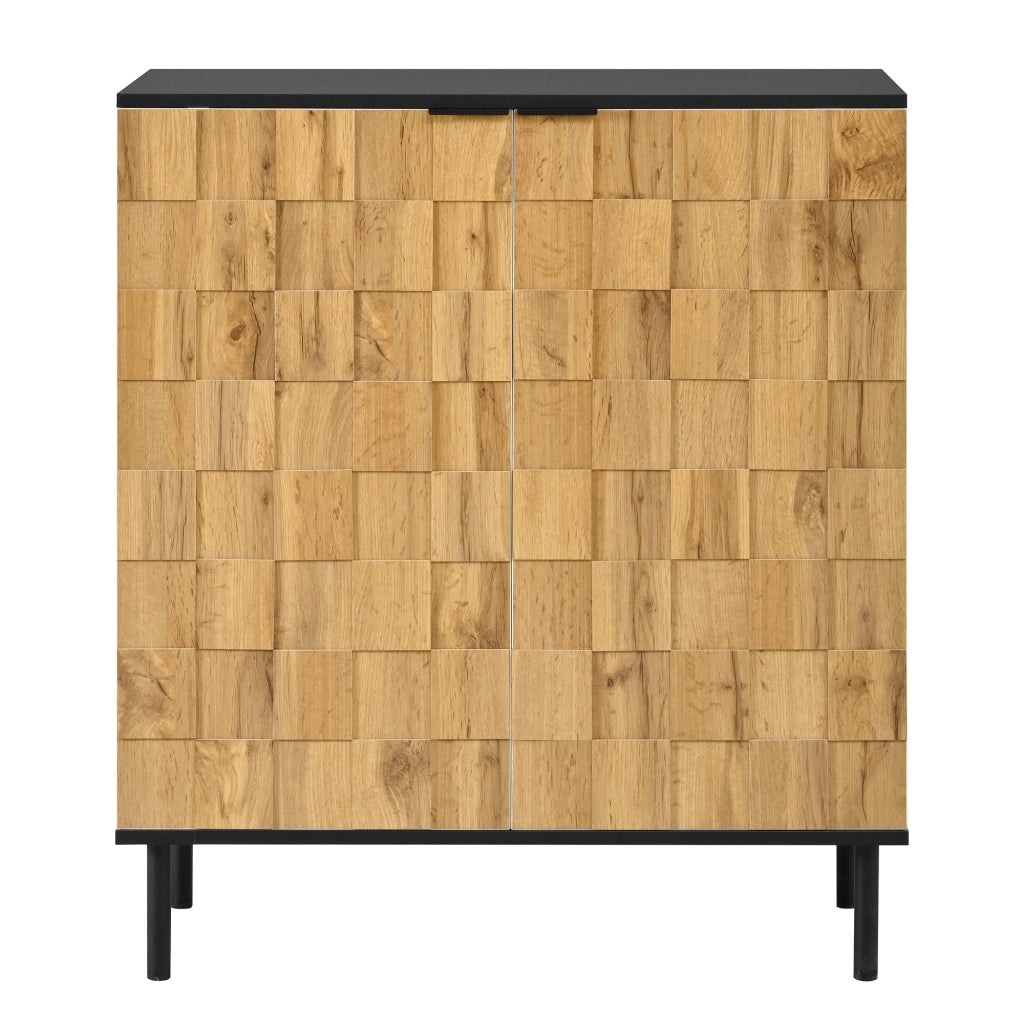 Scarpiera Moderna 80×35×91;5 cm con 2 Ante; Ripiani Regolabili e Piedini in Metallo Effetto Legno