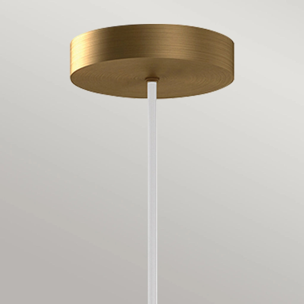 Lampada a sospensione Bijou LED 20W vetro opale oro