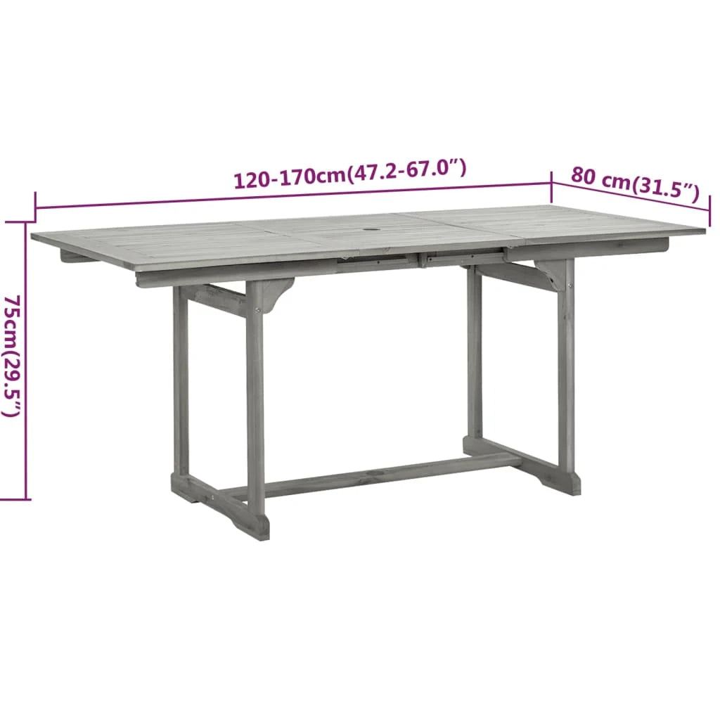 Set da pranzo da giardino 5 pezzi mobili da esterno legno massello di acacia 02_0013748