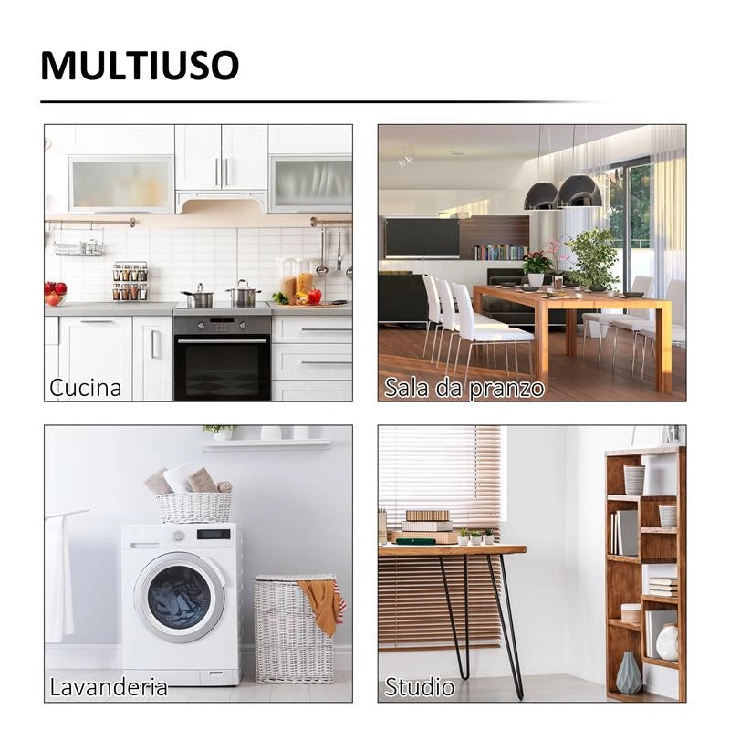 TAVOLINO A MURO PIEGHEVOLE SALVASPAZIO 60 X 40 X 20 CM BIANCO