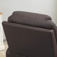 Poltrona Alzapersona Reclinabile fino a 135° con Portabicchieri, Telecomando e Poggiapiedi 88x92x106 cm, Marrone