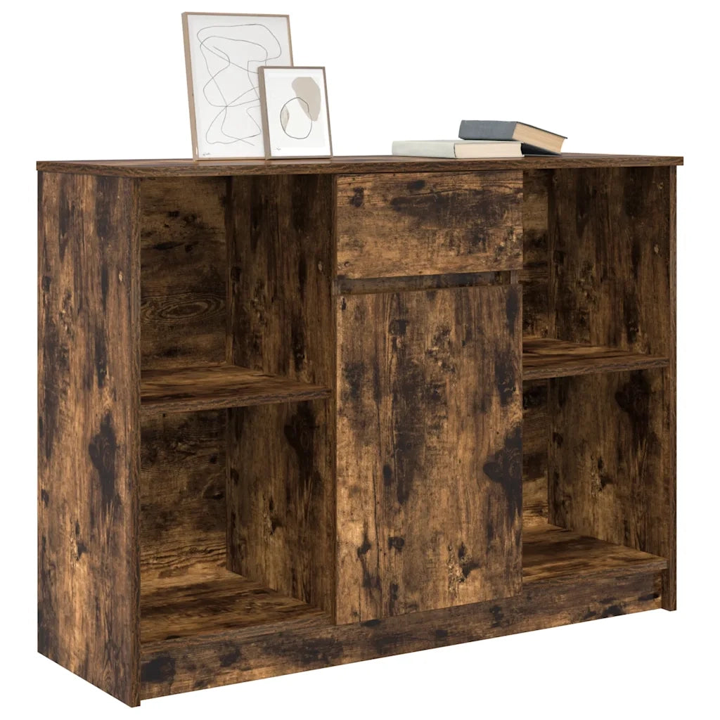 Credenza con Cassetto Rovere Fumo 101x35x76 cm in Truciolato 861566