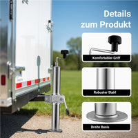 Supporto per rimorchio 2 pezzi altezza regolabile 510-760mm con 2 morsetti Ø48mm