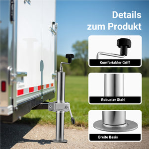 Supporto per rimorchio 2 pezzi altezza regolabile 510-760mm con 2 morsetti Ø48mm