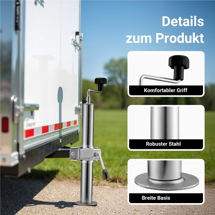 Supporto per rimorchio 2 pezzi altezza regolabile 510-760mm con 2 morsetti Ø48mm