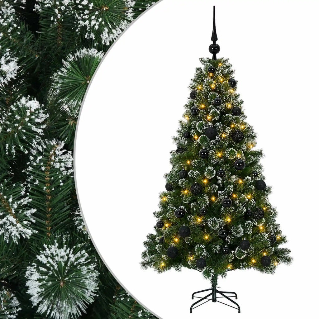 Albero di Natale artificiale con palline 150 cm 150 LED 3461251