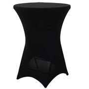 Cover Poliestere Nero Tavolo Bar Catering Ronda Tondo Cm ø80h110