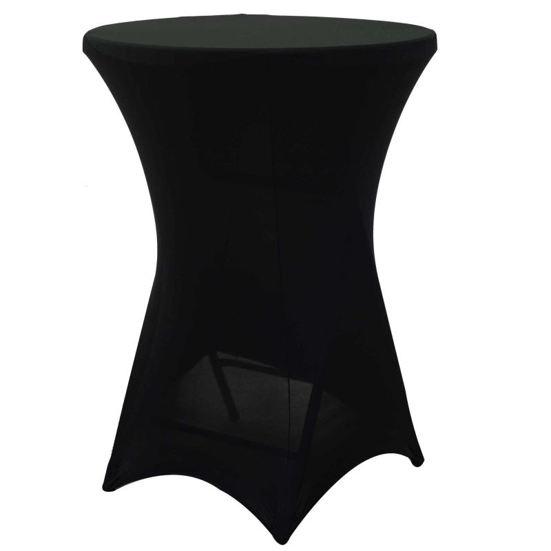 Cover Poliestere Nero Tavolo Bar Catering Ronda Tondo Cm ø80h110