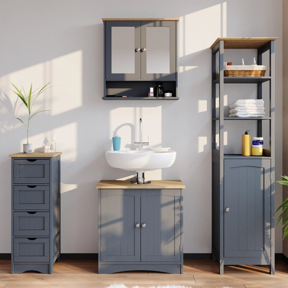 Vicco Mobile bagno alto Grigio 40 x 160 cm