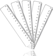 Set di 5 Linee a 15 cm - Transparente - Flessibile - Robusta - Scala di centimetri precisa - Linea di misura