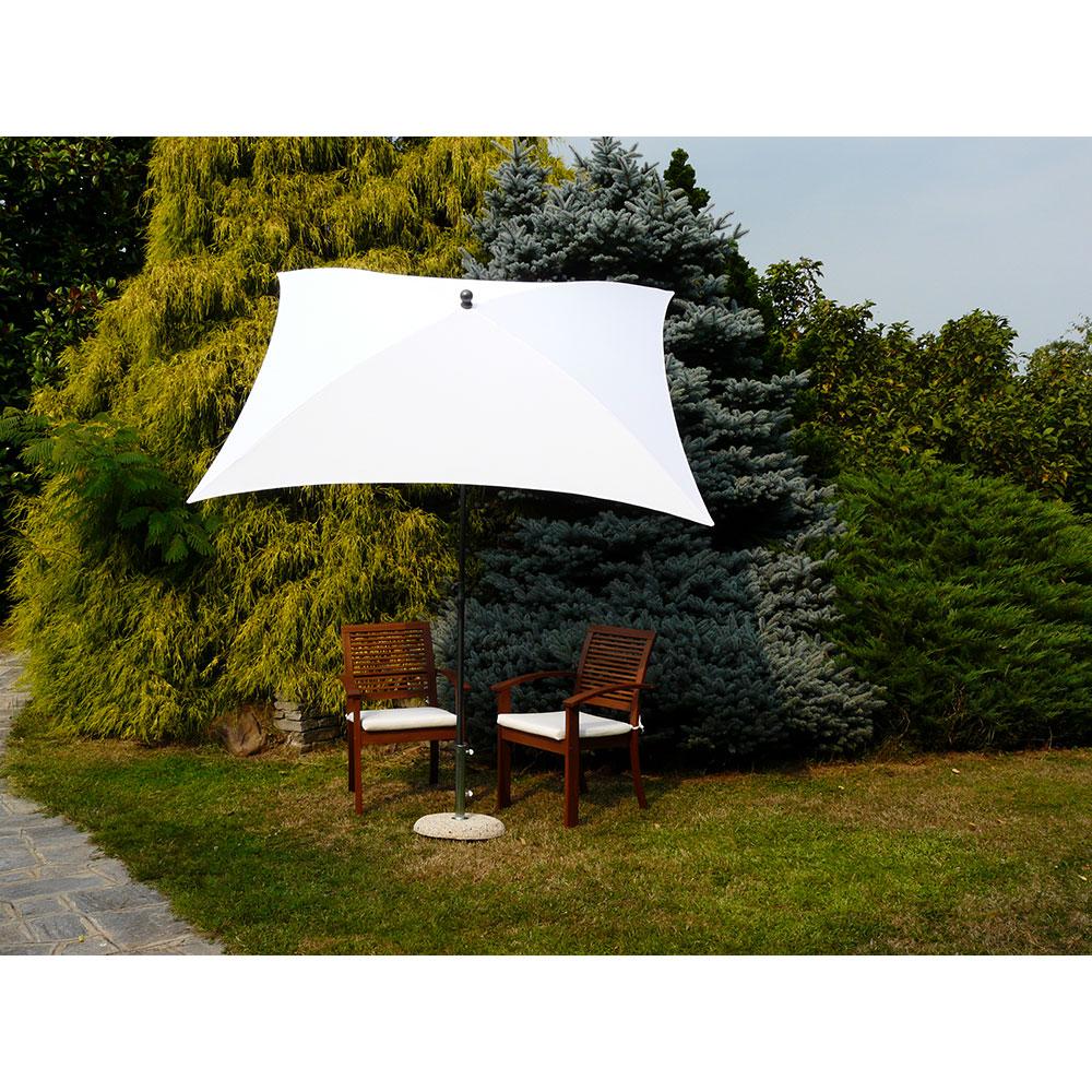 Ombrellone da Giardino 200x200 cm Palo Ø27 mm in Acciaio Maffei Kronos Bianco