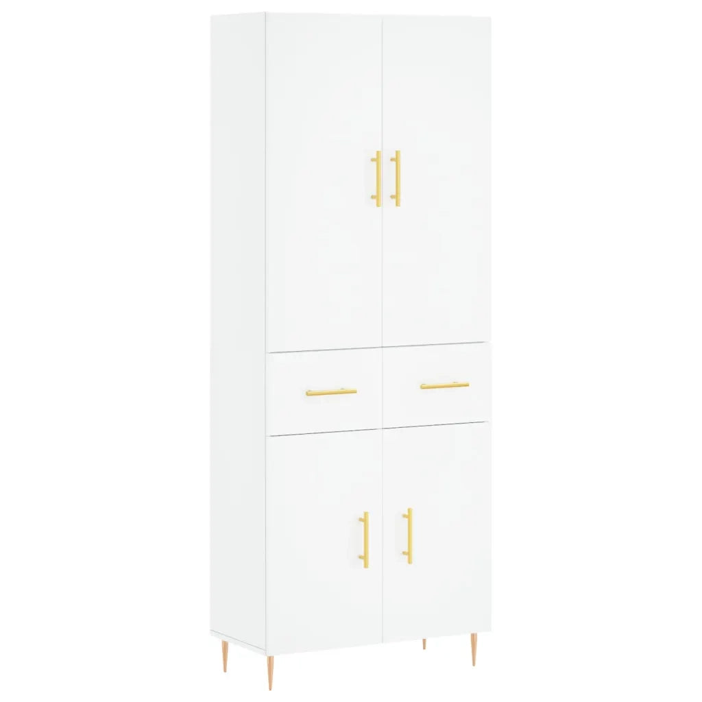 Credenza Bianca 69,5x34x180 cm in Legno Multistrato 3198137