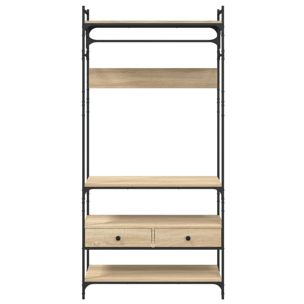 Armadio Cassetti Rovere Sonoma 89x39x184,5 cm Legno Multistrato
