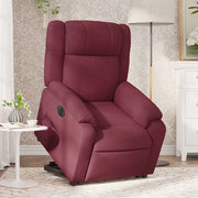 Poltrona Alzapersona Reclinabile Elettrica Rosso Vino Tessutocod mxl 133244
