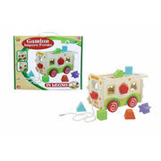 Trade Shop - Camion Impara Forme Colorate In Legno Giocattolo Gioco Per Bambini +24 Mesi -
